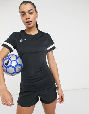 фото Черная футболка nike football academy dry-черный цвет