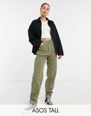 фото Черная хлопковая куртка с карманами asos design tall-черный цвет asos tall