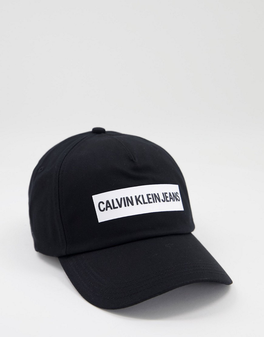 фото Черная кепка с логотипом calvin klein jeans-черный цвет