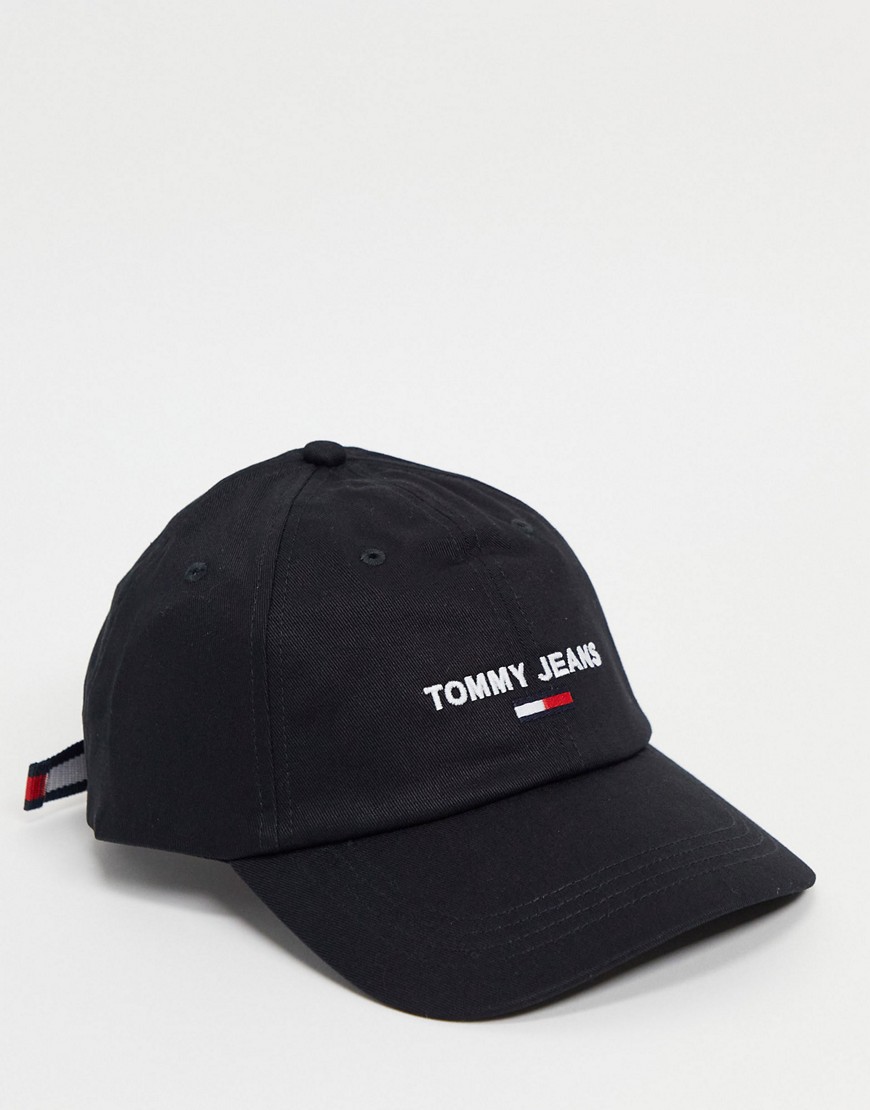 фото Черная кепка с логотипом tommy jeans-черный цвет