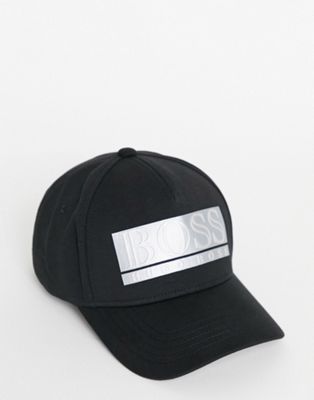 фото Черная кепка с рельефным логотипом boss-черный цвет