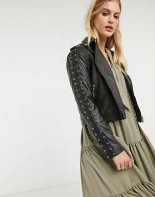 Черная куртка Lab leather-Черный