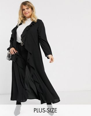 фото Черная куртка с оборками verona curve-черный