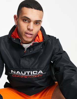 фото Черная легкая куртка с воротником на молнии nautica competition-черный цвет