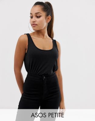 фото Черная майка asos design petite-черный asos petite