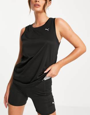 Черная майка с логотипом Puma Run-Черный цвет