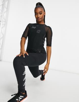 Черная обтягивающая футболка adidas Originals-Черный цвет