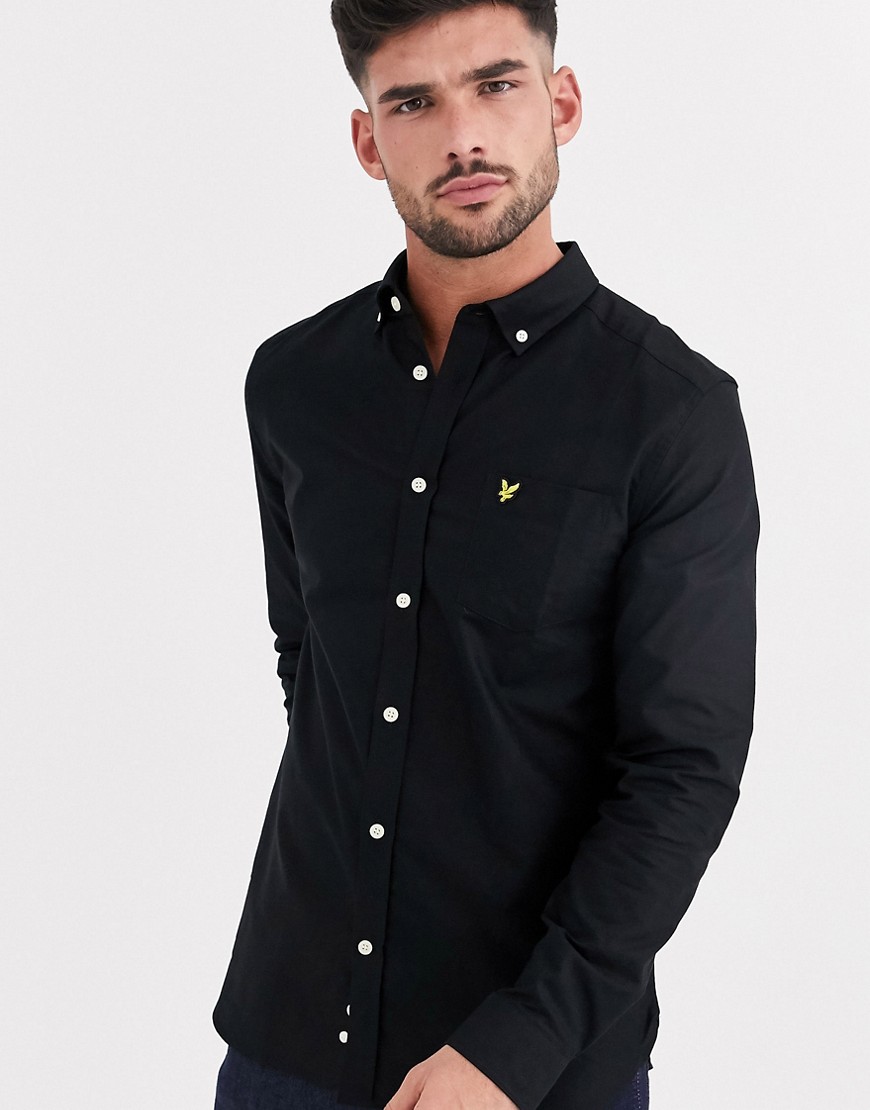 фото Черная оксфордская рубашка lyle & scott-черный