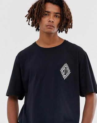 фото Черная oversize-футболка с принтом brooklyn supply co-черный brooklyn supply co.