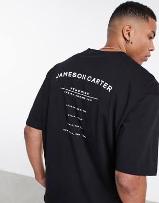 фото Черная oversized-футболка jameson carter taylor-черный цвет