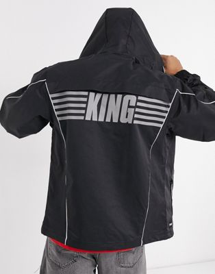 Черная oversized-куртка с логотипом Puma King