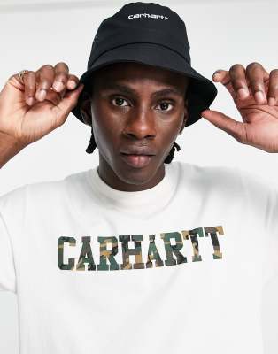 фото Черная панама с надписью carhartt wip-черный цвет