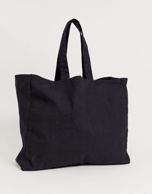 фото Черная парусиновая сумка-шоппер вместимостью 30 л mi-pac giant-черный