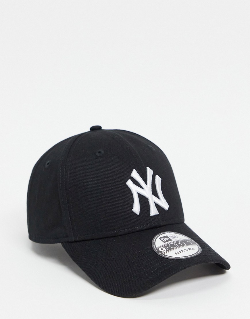 Черная регулируемая кепка с логотипом команды NY Yankees New Era MLB 9forty-Черный цвет