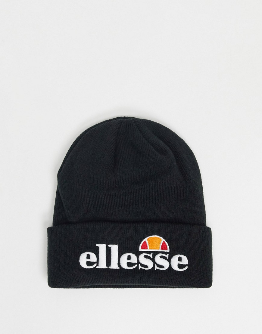 фото Черная шапка-бини с логотипом ellesse-черный