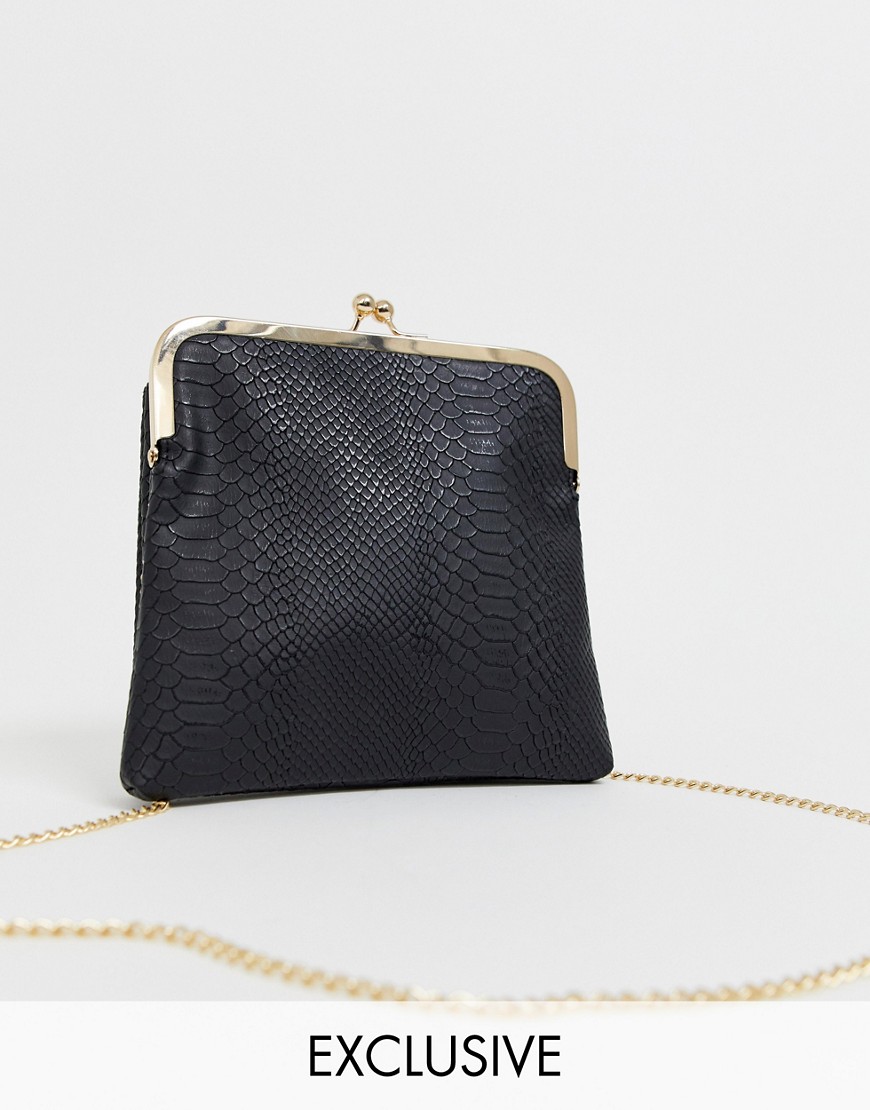 фото Черная сумка через плечо эксклюзивно от my accessories london-черный