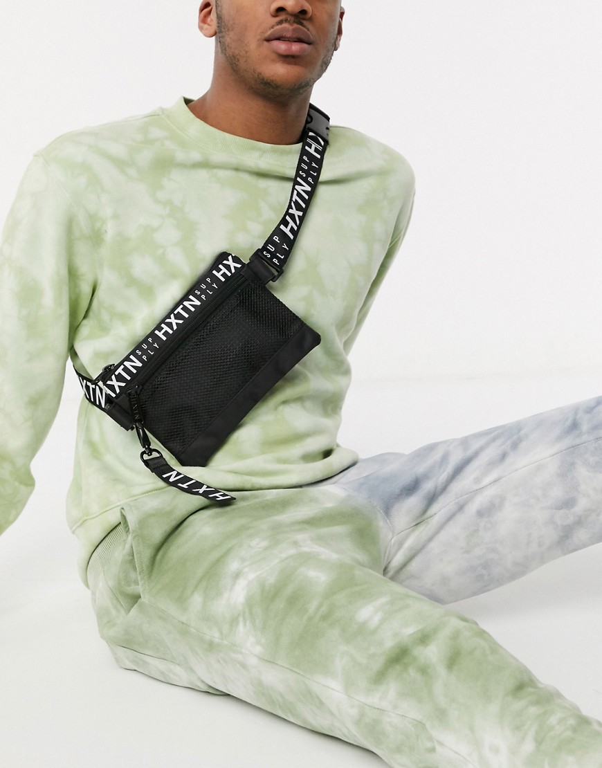 фото Черная сумка через плечо с логотипом hxtn supply-черный