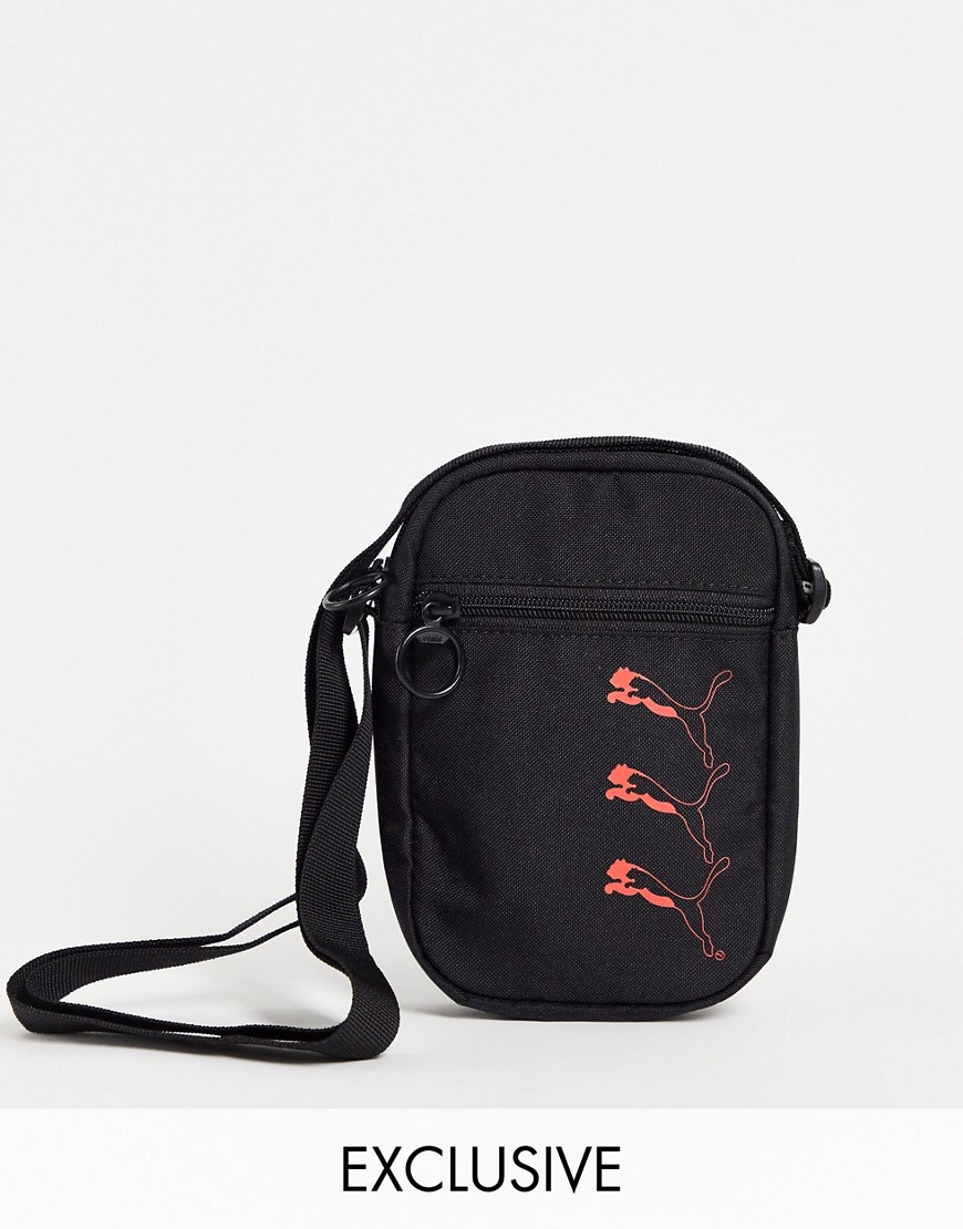 фото Черная сумка через плечо с логотипом puma-черный цвет
