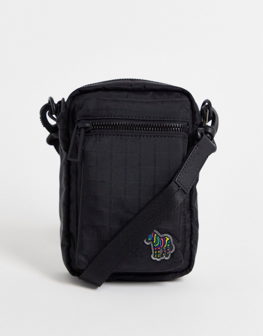 фото Черная сумка через плечо с логотипом-зеброй ps paul smith-черный