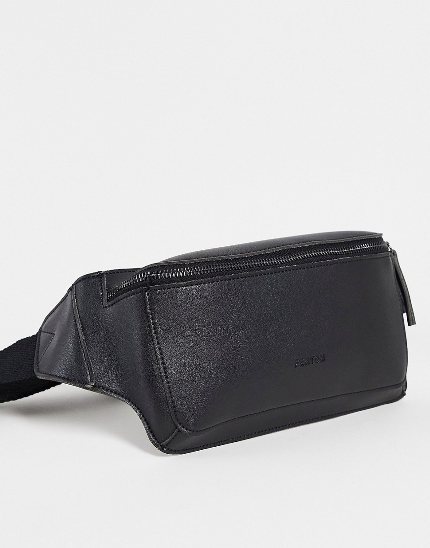 фото Черная сумка-кошелек на молнии с карманом fenton-черный цвет