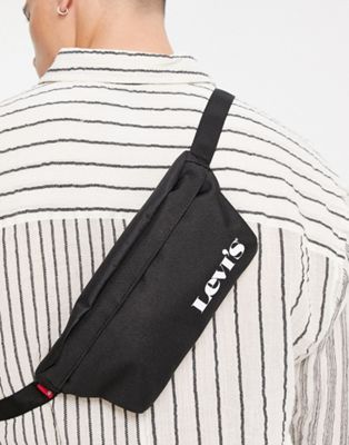 фото Черная сумка-кошелек на пояс с маленьким логотипом levi's-черный цвет