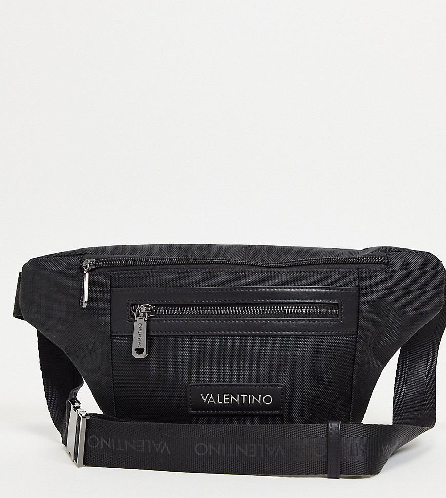 фото Черная сумка-кошелек на пояс valentino bags exclusive finn-черный цвет