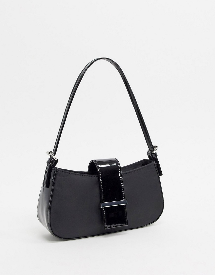 Черная сумка на плечо в стиле 90-х со вставками ASOS DESIGN-Черный