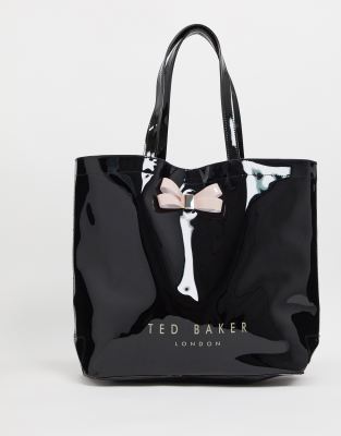 фото Черная сумка с бантом и логотипом ted baker-черный