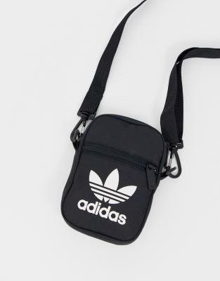 фото Черная сумка с логотипом-трилистником adidas originals-черный