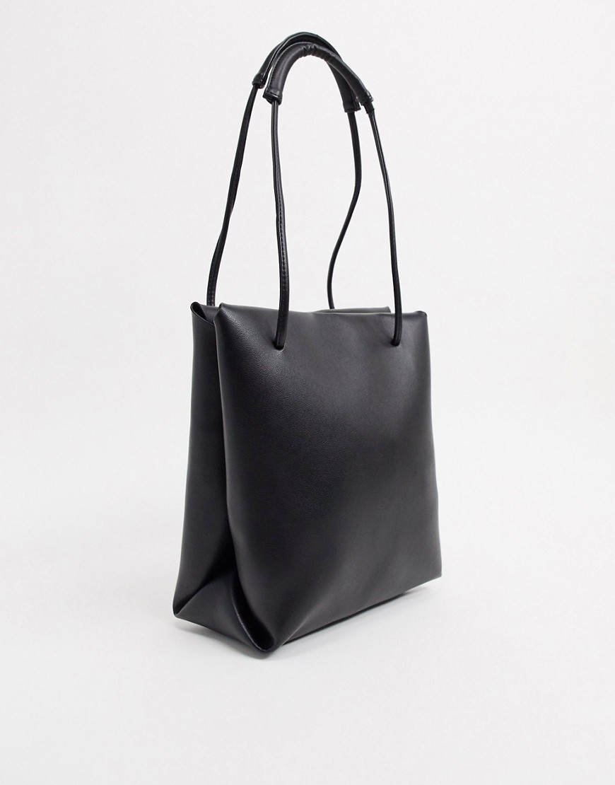 фото Черная сумка-тоут на плечо asos design-черный