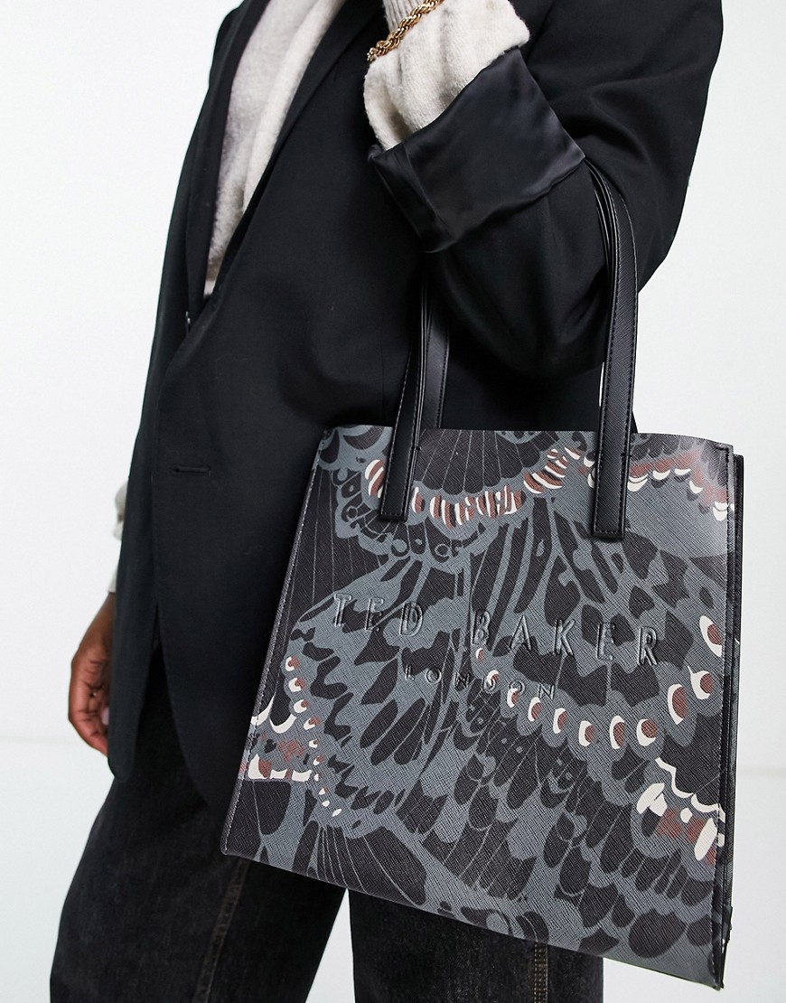 фото Черная сумка-тоут с бабочками ted baker rozicon-черный цвет