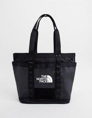 фото Черная сумка-тоут в стиле милитари the north face explore-черный