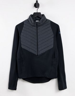 фото Черная светоотражающая куртка из комбинированных материалов nike running run division-черный цвет