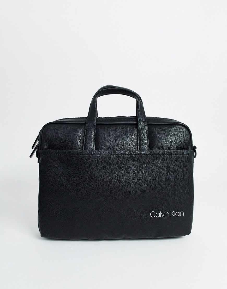 фото Черная узкая сумка для ноутбука calvin klein-черный