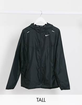 фото Черная ветровка nike running tall-черный