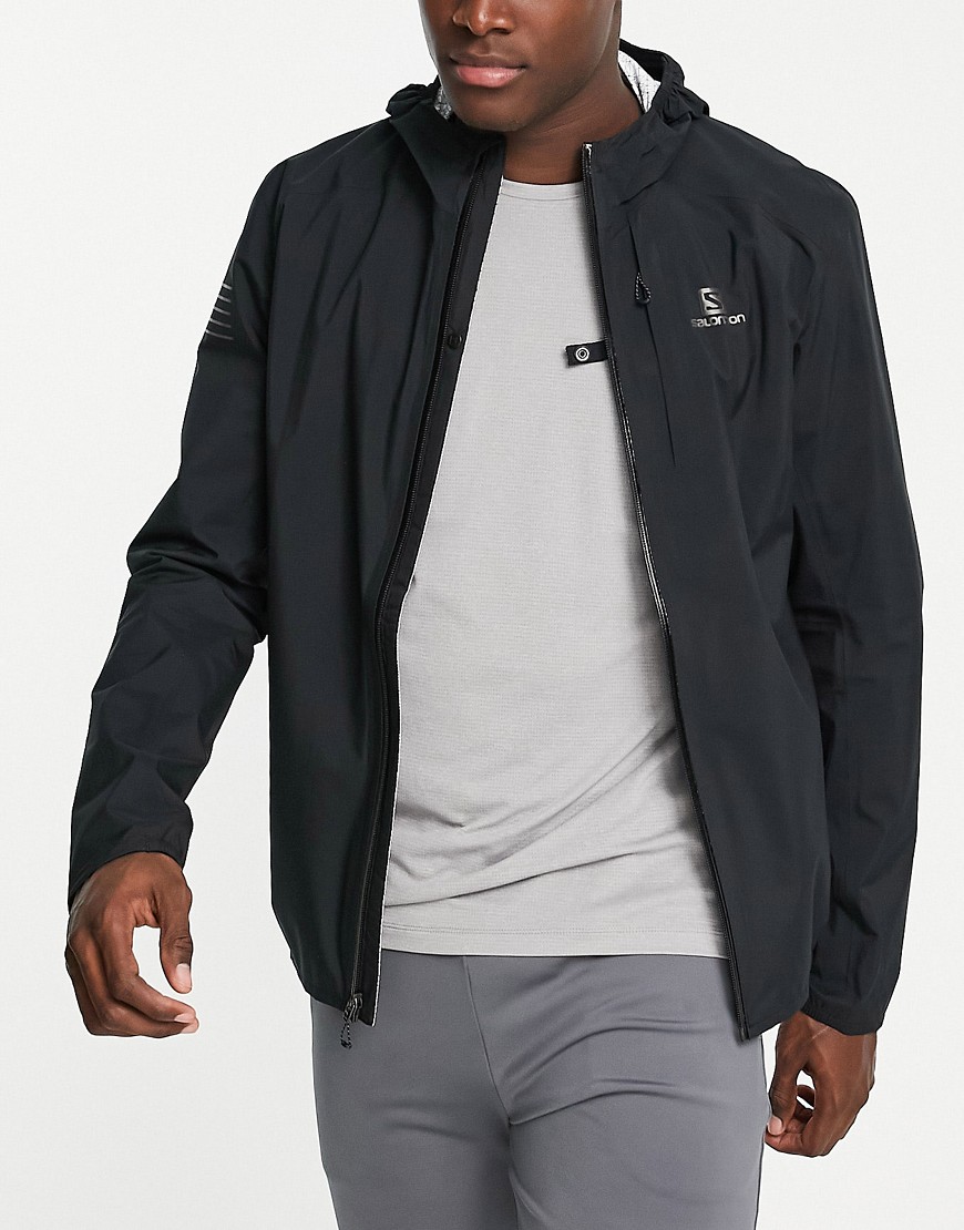 Черная водонепроницаемая куртка с капюшоном Bonatti-Черный цвет Salomon 107239415
