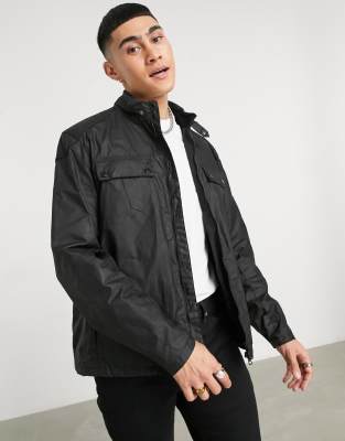 фото Черная вощеная куртка barbour international allen-черный цвет