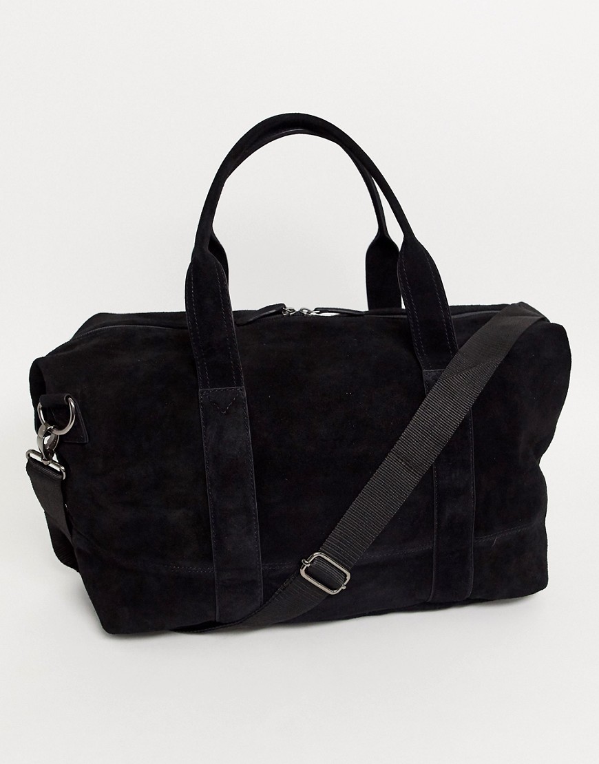фото Черная замшевая сумка asos design-черный