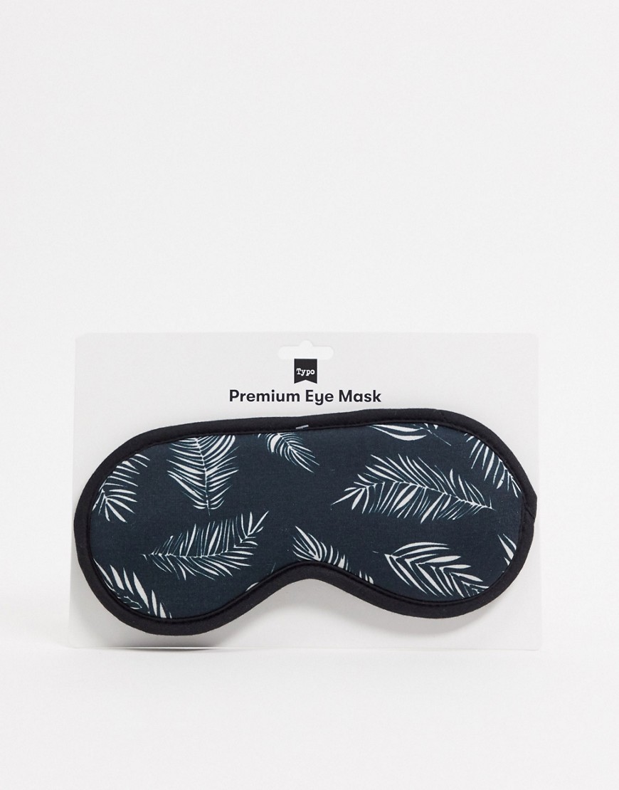 фото Черно-белая маска для сна с пальмовым принтом typo-мульти