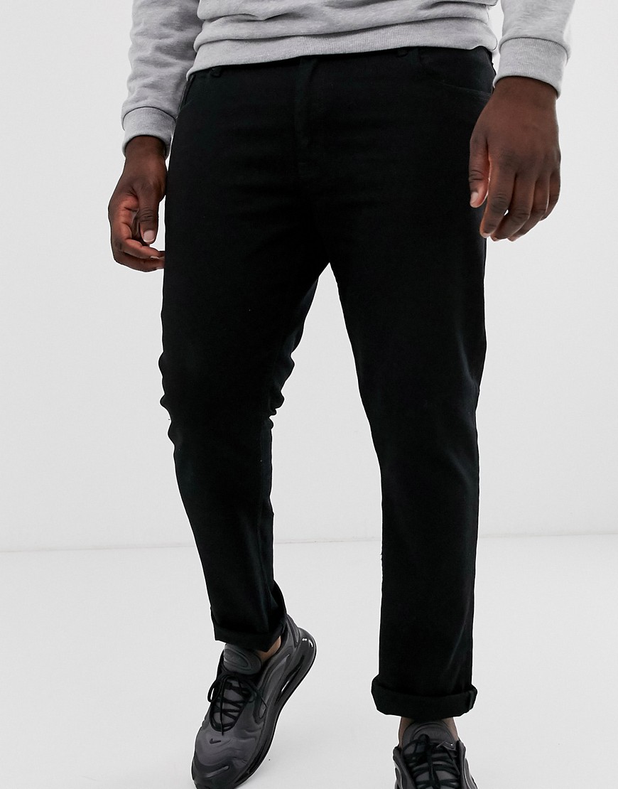фото Черно-белые брюки с полосками burton menswear big & tall-черный