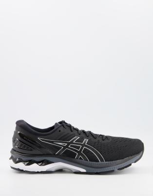 фото Черно-белые кроссовки asics running gel kayano 27-черный цвет