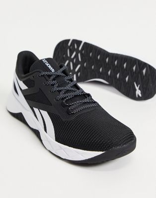 фото Черно-белые кроссовки reebok training nanoflex-черный цвет