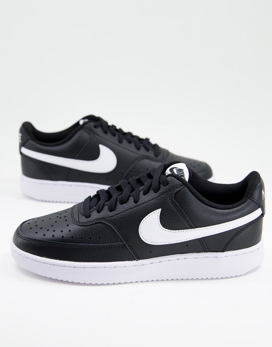 Черно-белые низкие кроссовки Court Vision-Черный цвет Nike 110023343