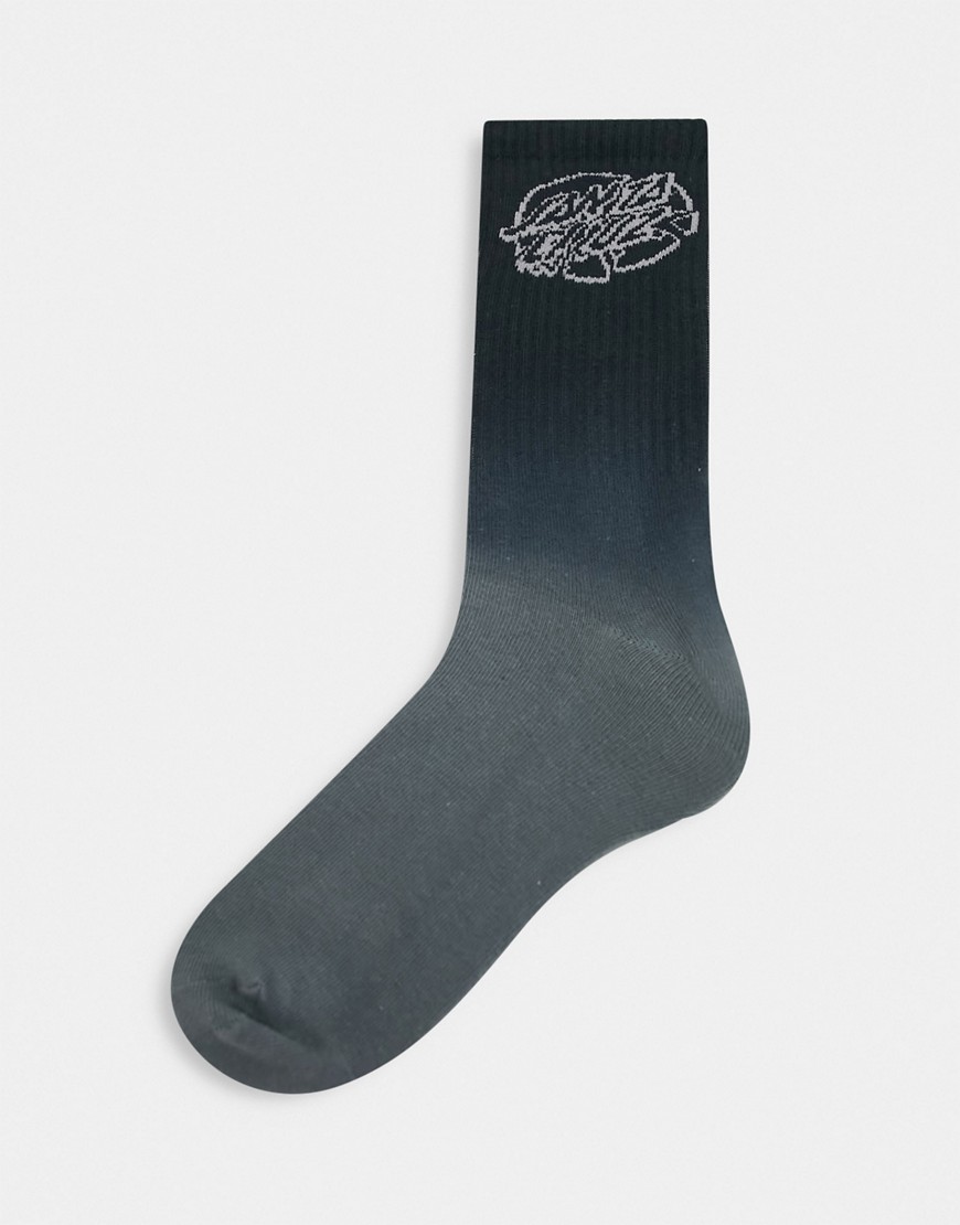 Черно-серые носки с эффектом омбре и универсальным принтом -Черный Santa Cruz 11607693