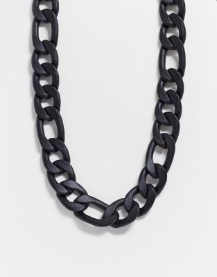 Черное массивное ожерелье-цепочка Chained & Able-Черный