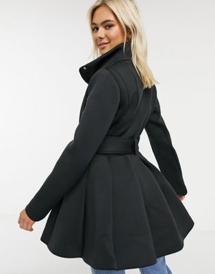 фото Черное пальто asos design-черный