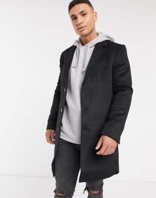 Строгие пальто  Asos Черное пальто River Island-Черный