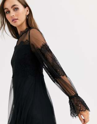 Платье Сетка Кружево Для Полных