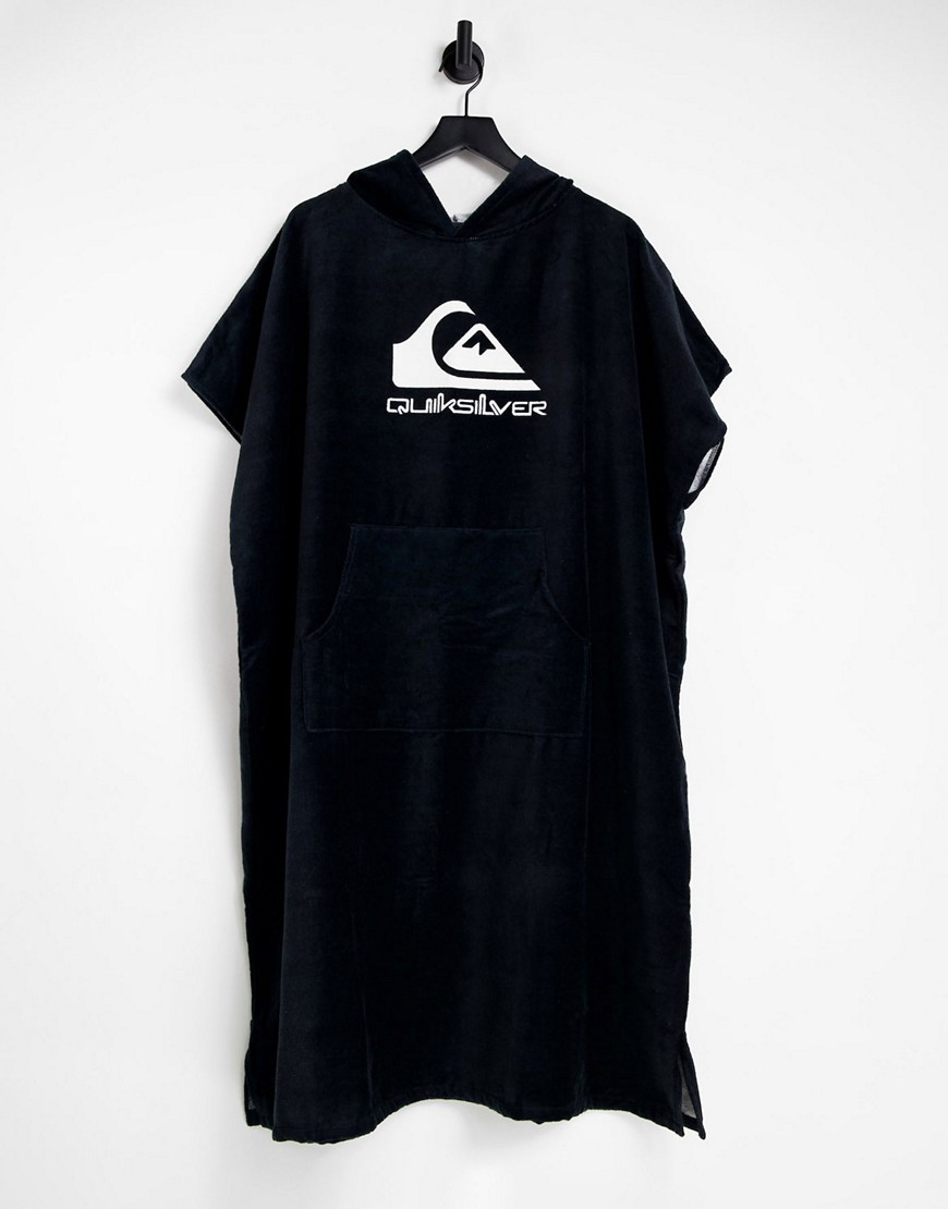фото Черное полотенце-худи quiksilver-черный цвет