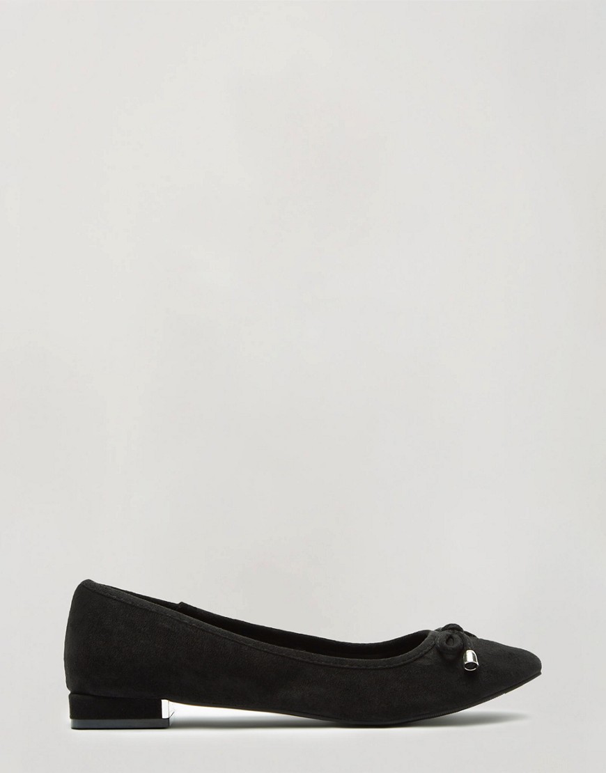 фото Черные балетки с квадратным носком miss selfridge-черный цвет